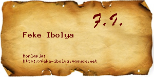 Feke Ibolya névjegykártya