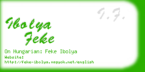 ibolya feke business card